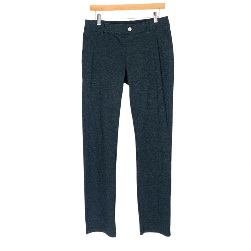 Columbia Women’s Pull on Pants Flat Front Ponte in Charcoal Gray Mid Rise Medium